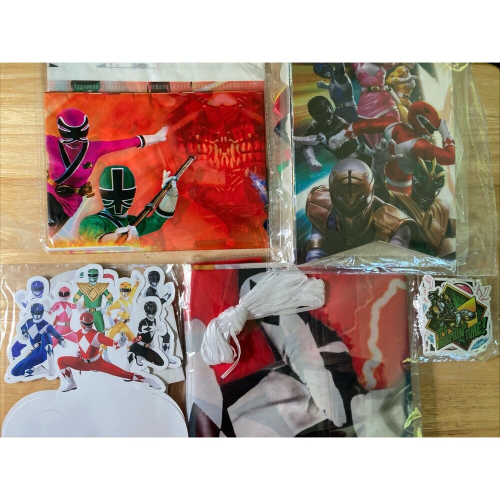 112 Piece Mighty Morphin’ Power Rangers Birthday Party Set, Decorations